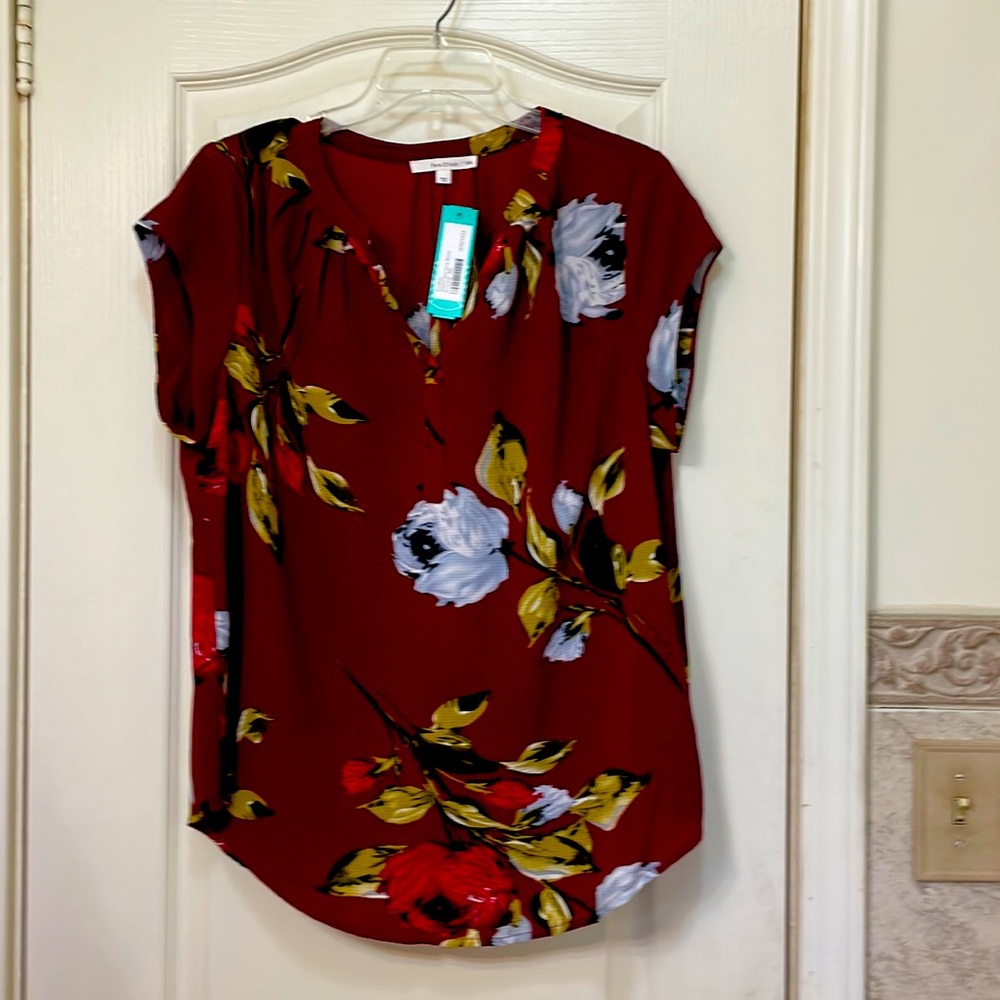 Fun to Fun Walden split neck blouse, size xxl, new with tags from Stitch Fix